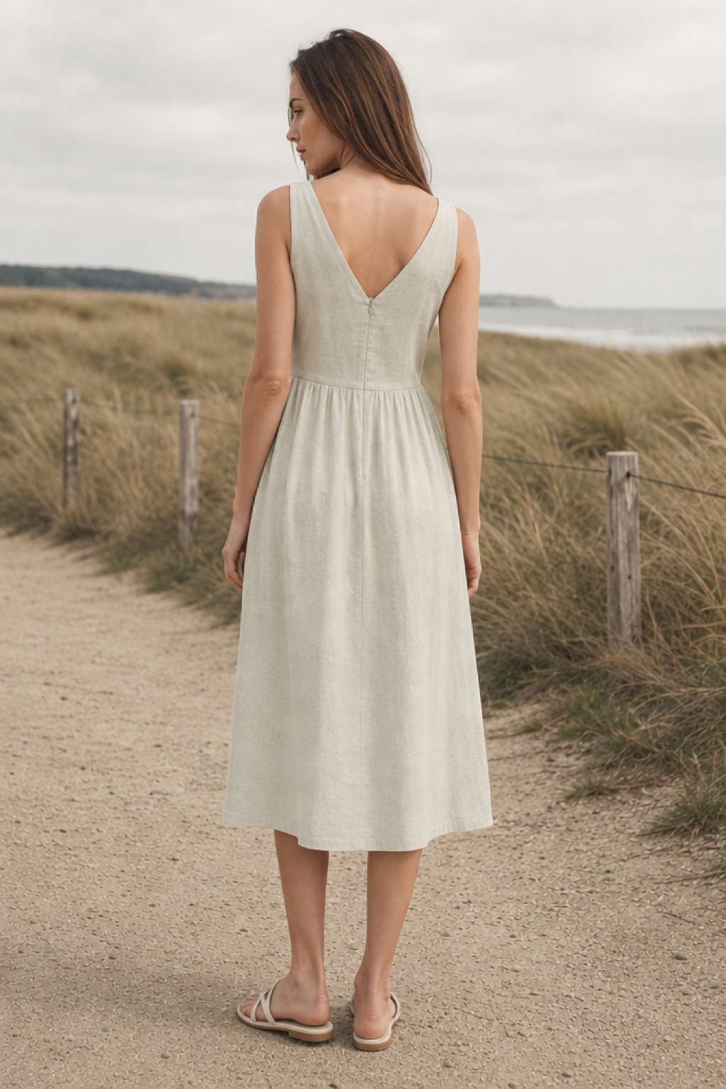 Fern 46 midi dress back or construction