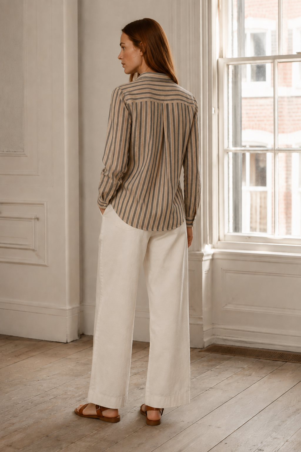 Meadow 53 cotton shirt back or construction